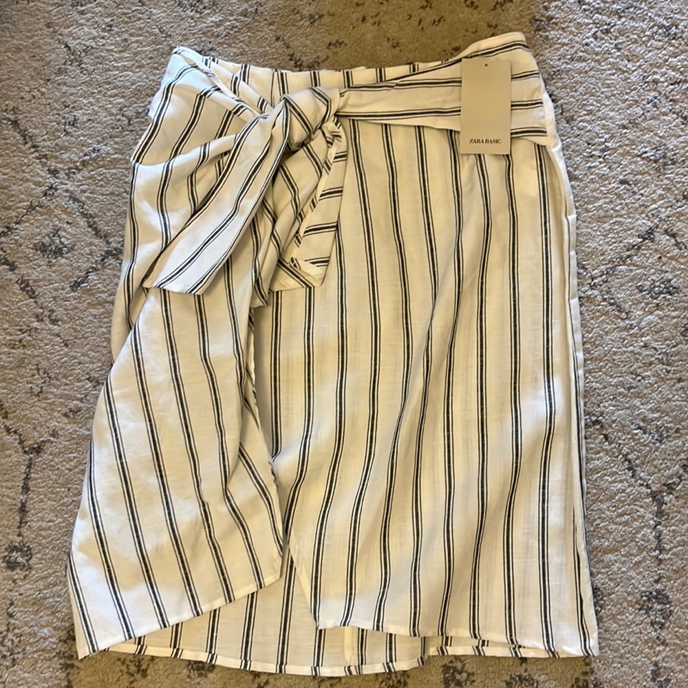 Zara wrap linen skirt